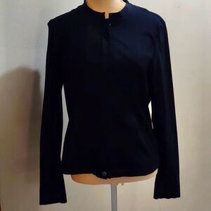 Tribal Women's Size M navy classic jacket‎ lightweight zip front